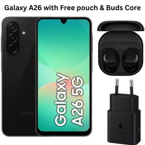 Samsung Galaxy A26 5G 6.7" 8GB RAM  256GB ROM Android 15 Dual SIM - Black + free gifts