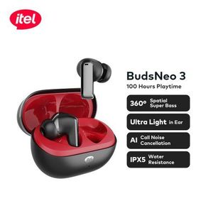 itel TWS BUDSNEO 3 Earbuds Earpods BUDS NEO 3 100Hours ENC Black