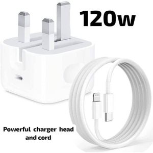 HEAVY DUTY 120W SMART IPHONE USB-C To LIGHTING PD FAST LIGHTING CHARGER