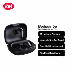 itel BudsAir 5e  Ultra Lightweight In-Ear Earbuds  39H Playtime  IP54  Portable IEW-52 -Black