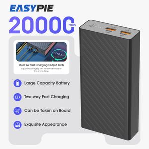EASYPIE EASYPIE 20000mAh Ultra Slim Power Bank Fast Charging & Dual USB Ports Portable Charger for Mobile Phone