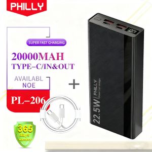 Philly 20000mAh 22.5W  PD Power Charging Bank +Type C to Type C Cable