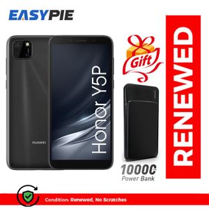 Renewed Huawei Y5P Black 5.45" 4+64G 8MP 3020mAh With Free EasyPie 10000mAh 37W Power Bank