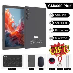 C Idea Android 15 Tablets10.1 Inches Sim 8GB+1TB Keyboard Mouse Long Standby Tablet PC