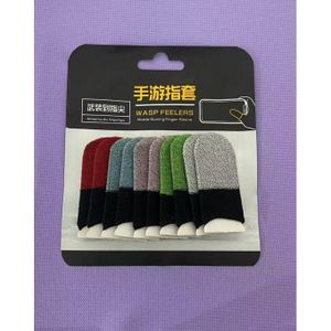 10 PIECES Multocolour Anti-sweat Mobile Game Controller Finger Sleeve Gaming Cot Gloves Mobile Gaming Thumb Sleeve Sets, Wasp Feelers PUBG/CODM/FREEFIRE Hand Sweatproof Trigger Breathable PUBG/ CALL O