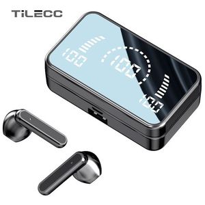 TiLECC Wireless Bluetooth Earphone S20 Touch LED Stereo Audio Black