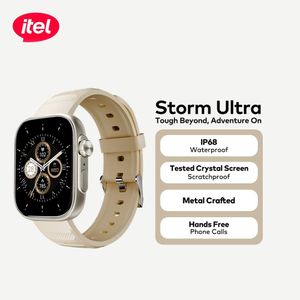 itel Storm Ultra Smart Watch 2.02'' HD Scratchproof IP68 O23 Lasting battery Gold