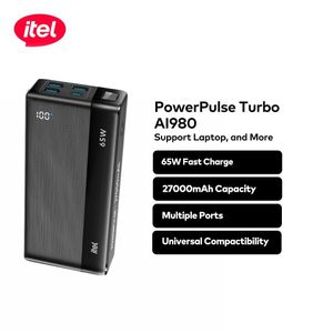 itel PowerPulse Turbo  A1980 Power-Bank 27000mAh 65W Fast Charging Laptop Compatibility