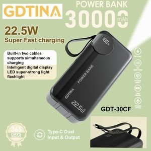 GDTINA 30000mAh 22.5W Super Fast Charging Pøwer Bank-black
