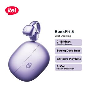 itel TWS BudsFit 5 Earbuds C-Bridge Design  Starry Purple