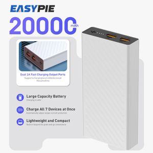 EASYPIE EASYPIE 20000 MAh Dual Fast Charge Type-C And Micro-USB Ultra Slim Portable Power Bank