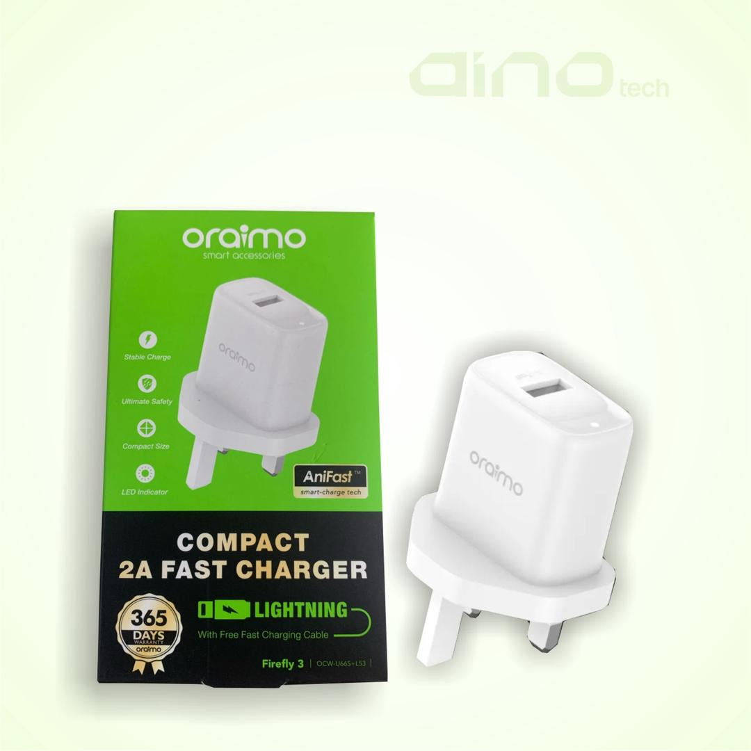 ORAIMO COMPACT 2A FAST LIGHTNING CHARGER