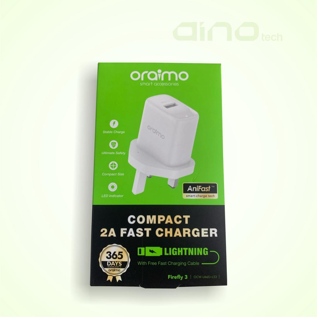 ORAIMO COMPACT 2A FAST LIGHTNING CHARGER