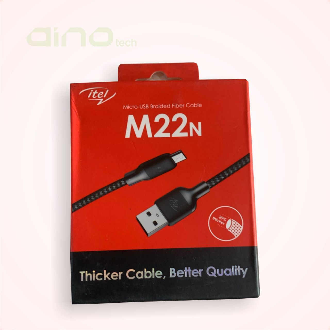 ITEL MICRO USB BRAIDED FIBER CABLE