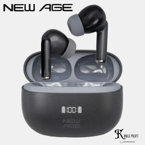 New Age NewAge Soul-Pod Ultra 1 Deep Bass Active Noise Cancellation ANC and ENC LED Display Wireless Ear-buds