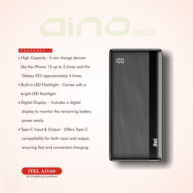 ITEL POWERPULSE 20000mAh